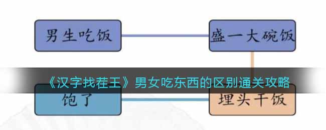 《汉字找茬王》男女吃东西的区别通关攻略